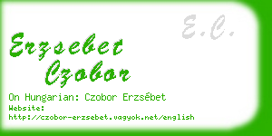 erzsebet czobor business card